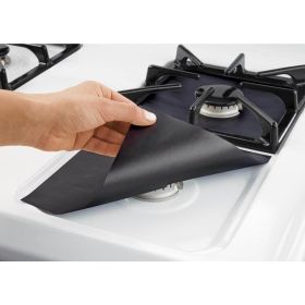 Gas Stove Cooker Protectors Cover Liner Clean Pad Gas Burner Covers Stovetop Protector Accessories (Color: Black, size: 1 piece)