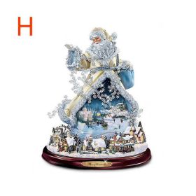 Christmas Tree Rotating Sculpture Train Decorations Paste Window Paste Stickers Christmas Decoration (size: H)