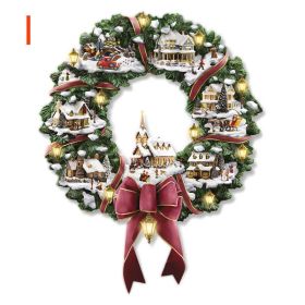 Christmas Tree Rotating Sculpture Train Decorations Paste Window Paste Stickers Christmas Decoration (size: I)