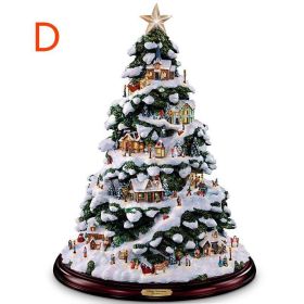 Christmas Tree Rotating Sculpture Train Decorations Paste Window Paste Stickers Christmas Decoration (size: D)