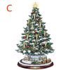 Christmas Tree Rotating Sculpture Train Decorations Paste Window Paste Stickers Christmas Decoration