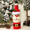 2022 Christmas Wine Bottle Set Christmas Decorative Cartoon Knitted Old Man Snowman Wine Set Holiday Restaurant Decoration