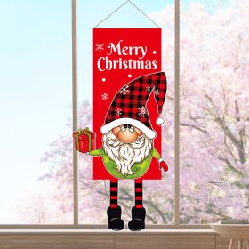 Mingguan Christmas decorations Greenwich pendant doll hanging flag Faceless doll hanging flag Garden flag wholesale (Specifications: A-S76 Gift Old Man Hanging Flag)