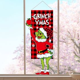 Mingguan Christmas decorations Greenwich pendant doll hanging flag Faceless doll hanging flag Garden flag wholesale (Specifications: A-S78 Apple Greenwich Flag)