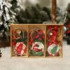 Christmas supplies American home decoration props Painted cute forest people pendant Christmas gifts Wooden pendants