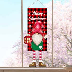 Mingguan Christmas decorations Greenwich pendant doll hanging flag Faceless doll hanging flag Garden flag wholesale (Specifications: A-S75 lantern and goblin flag)