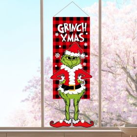 Mingguan Christmas decorations Greenwich pendant doll hanging flag Faceless doll hanging flag Garden flag wholesale (Specifications: A-S77 Fork waist Greench Flag)