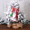 Christmas decorations Santa Claus socks plaid doll linen socks Christmas tree pendant decorations Christmas gift bag