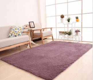 Living Room Rug Area Solid Carpet Fluffy Soft Home Decor White Plush Carpet Bedroom Carpet Kitchen Floor Mats White Rug Tapete (China) (Color: purple, size: 100x160cm)