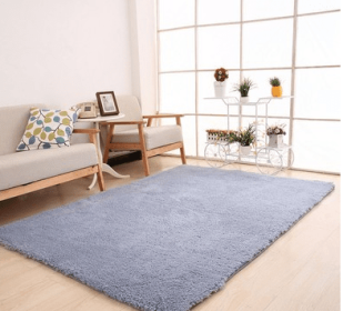 Living Room Rug Area Solid Carpet Fluffy Soft Home Decor White Plush Carpet Bedroom Carpet Kitchen Floor Mats White Rug Tapete (China) (Color: Gray, size: 120x160cm)