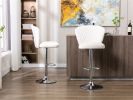 Bar Stools with Back and Footrest Counter Height Dining Chairs Set of 2