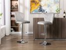 Bar Stools with Back and Footrest Counter Height Dining Chairs Set of 2