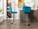 Bar Stools with Back and Footrest Counter Height Dining Chairs Set of 2