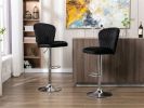 Bar Stools with Back and Footrest Counter Height Dining Chairs Set of 2