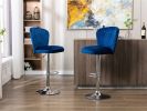 Bar Stools with Back and Footrest Counter Height Dining Chairs Set of 2