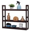 3-Tier Bathroom Adjustable Multifunctional Bamboo Shelf Layer Rack Wall Mounted Utility Storage Organizer Towel Shelves Kitchen Living Room Holder