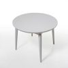 Modern Dining Table Round Top with Solid Wood Legs