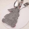 Christmas decorations Cartoon faceless doll knife and fork set table Kitchen decoration props Creative three-dimensional knife and fork bag