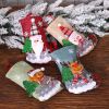 Christmas decorations Santa Claus socks plaid doll linen socks Christmas tree pendant decorations Christmas gift bag