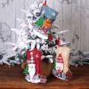 Christmas decorations Santa Claus socks plaid doll linen socks Christmas tree pendant decorations Christmas gift bag