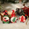 Christmas supplies American home decoration props Painted cute forest people pendant Christmas gifts Wooden pendants