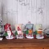 Christmas decorations Santa Claus socks plaid doll linen socks Christmas tree pendant decorations Christmas gift bag