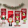 Mingguan Christmas decorations Greenwich pendant doll hanging flag Faceless doll hanging flag Garden flag wholesale