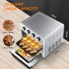 Air Fryer Toaster Oven 24 Quart - 7-In-1 Convection Oven with Air Fry, Roast, Toast, Broil & Bake Function - Kitchen Appliances for Cooking Chicken, S