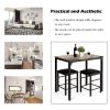 3 Pieces Counter Height Dining Set Faux Marble Table