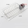 Drainer Storage Soap Stainless Dishcloth Rag Steel Sponge Shelf Adjustable Rack Dry Kitchen Basket Finishing Faucet Towel Pool