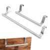 2 Size Towel Racks Over Kitchen Cabinet Door Towel Bar Hanging Holder Bathroom Shelf Rack Home