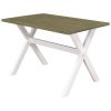 Farmhouse Rustic Wood Kitchen Dining Table with X-shape Legs