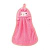 Soft Coral Velvet Cartoon Animal Towel Hung Hanging Absorbent Rag Dishcloth Kitchen Cleaning Tool