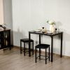 3 Pieces Counter Height Dining Set Faux Marble Table