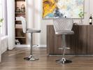 Bar Stools with Back and Footrest Counter Height Dining Chairs Set of 2