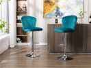 Bar Stools with Back and Footrest Counter Height Dining Chairs Set of 2