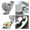 Home Stainless Steel Small Garlic Press Crusher Mincer Chopper Peeler Squeeze Cutter