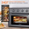 WEESTA Air Fryer Toaster Oven 24 Quart - 7-In-1 Convection Oven with Air Fry, Roast, Toast, Broil & Bake Function - Air Fry Toaster Oven for Counterto