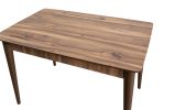 43' Modern Dining Table Rectangular Top with Solid Wood Leg