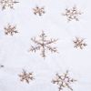 Christmas Tree Skirt Plush Floor Fur Mat Party Home Decor Xmas Gift w/ Snowflake