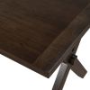 Farmhouse Rustic Wood Kitchen Dining Table with X-shape Legs