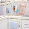 Towel Holder Rack Rail Cupboard Hanger Bar Hook Bathroom Kitchen Top Home Organization Candy Color