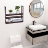 3-Tier Bathroom Adjustable Multifunctional Bamboo Shelf Layer Rack Wall Mounted Utility Storage Organizer Towel Shelves Kitchen Living Room Holder