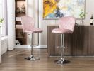 Bar Stools with Back and Footrest Counter Height Dining Chairs Set of 2