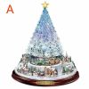 Christmas Tree Rotating Sculpture Train Decorations Paste Window Paste Stickers Christmas Decoration