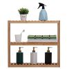 3-Tier Bathroom Adjustable Multifunctional Bamboo Shelf Layer Rack Wall Mounted Utility Storage Organizer Towel Shelves Kitchen Living Room Holder