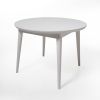 Modern Dining Table Round Top with Solid Wood Legs