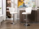 Bar Stools with Back and Footrest Counter Height Dining Chairs Set of 2