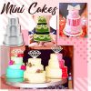 Mini Multi-Tier Cake Mold Small 3 Tier Cake Mold Creative Layered Round Cake Pan Aluminum Alloy Nonstick Baking Pan Easy Demoulding DIY Baking Tools f