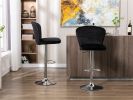 Bar Stools with Back and Footrest Counter Height Dining Chairs Set of 2